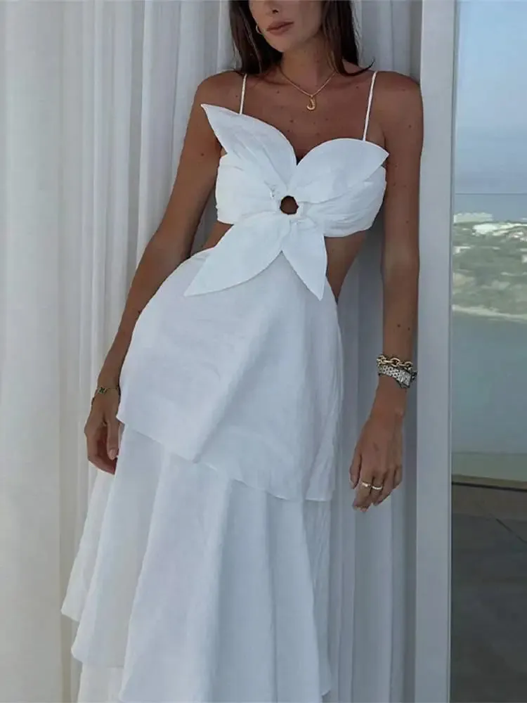 Rania - Maxi dress with flower top