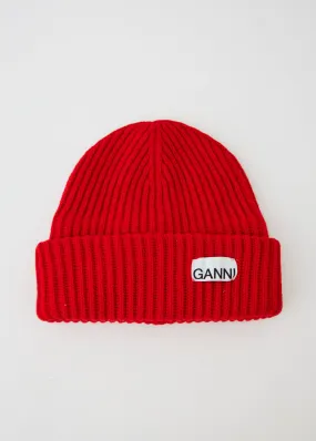 Rib Beanie High Risk Red Red