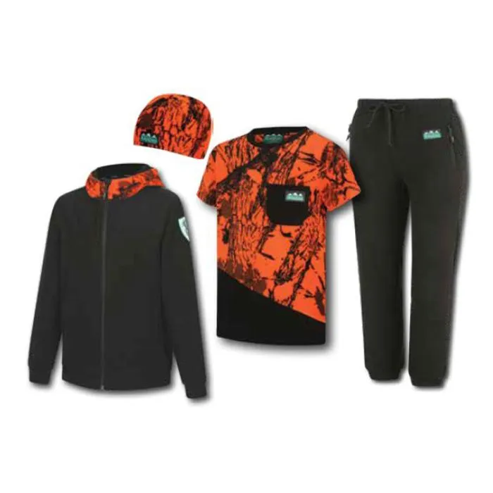 Ridgeline Kids Rugged Fleece 4 Piece Clothing Pack - Blaze Camo/Black