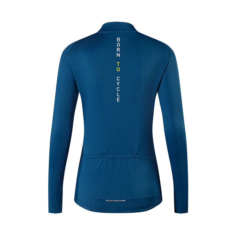 Santic Light Miss Navy Women jersey Long Sleeve