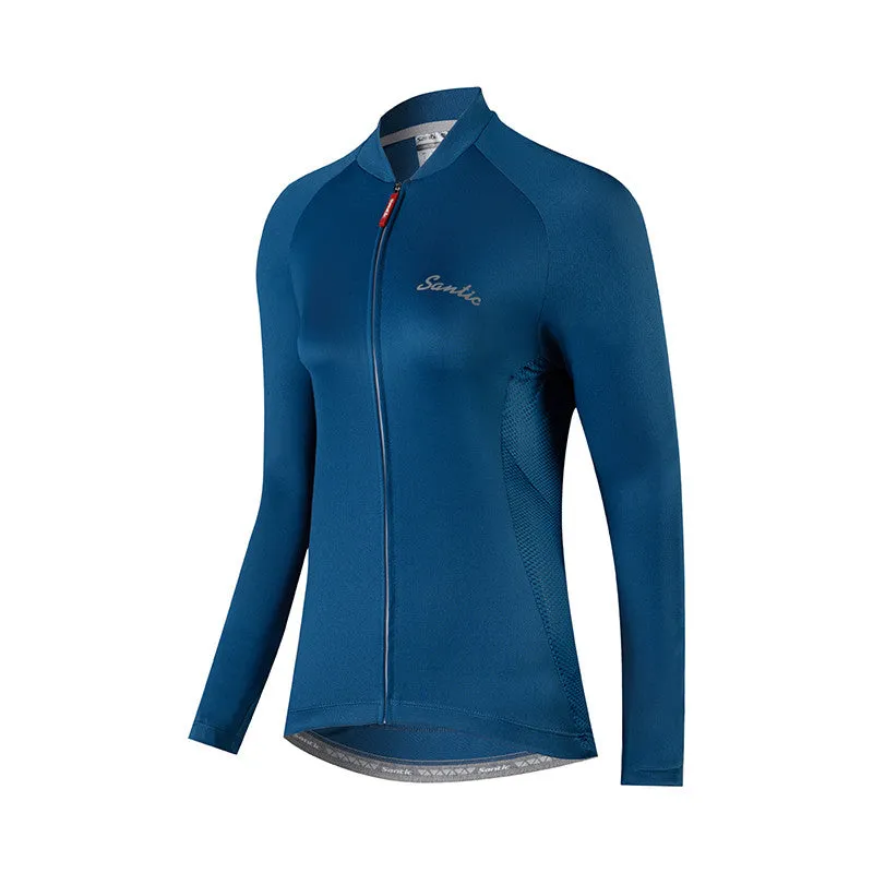 Santic Light Miss Navy Women jersey Long Sleeve