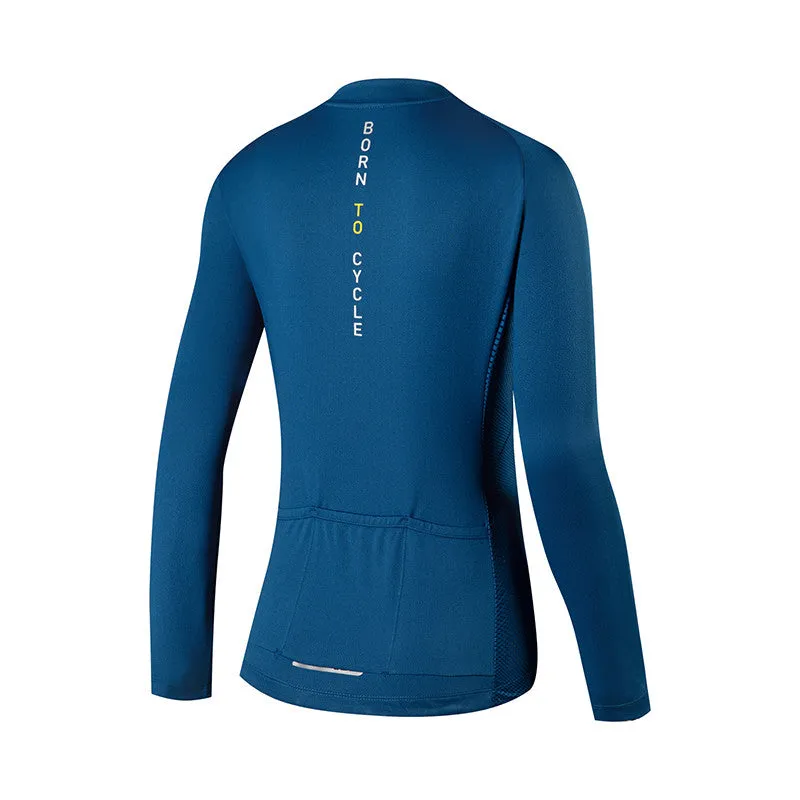 Santic Light Miss Navy Women jersey Long Sleeve