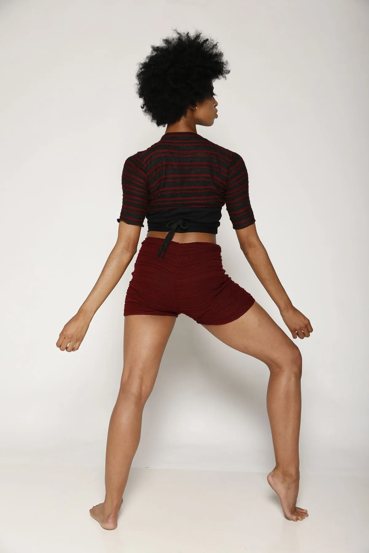 Shadow Stripe Drawstring Shorts