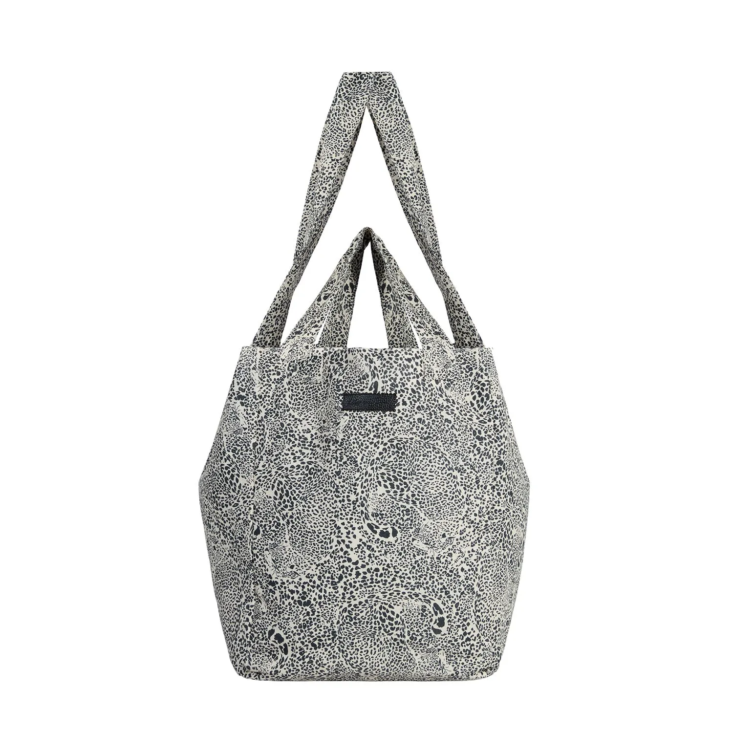 Tara Hidden Leopard Print Tote Bag In Cream
