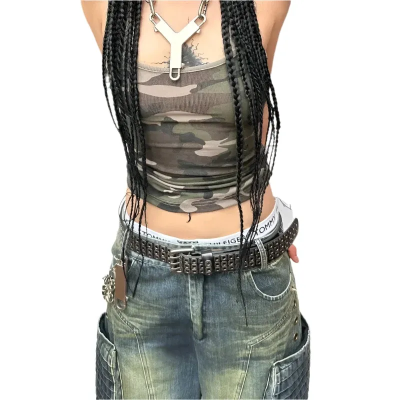 TEEK - Oversized Big Pocketed Cropped Jean Shorts