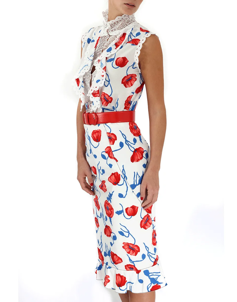 Tossed Poppies Skirt