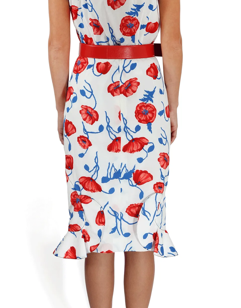 Tossed Poppies Skirt