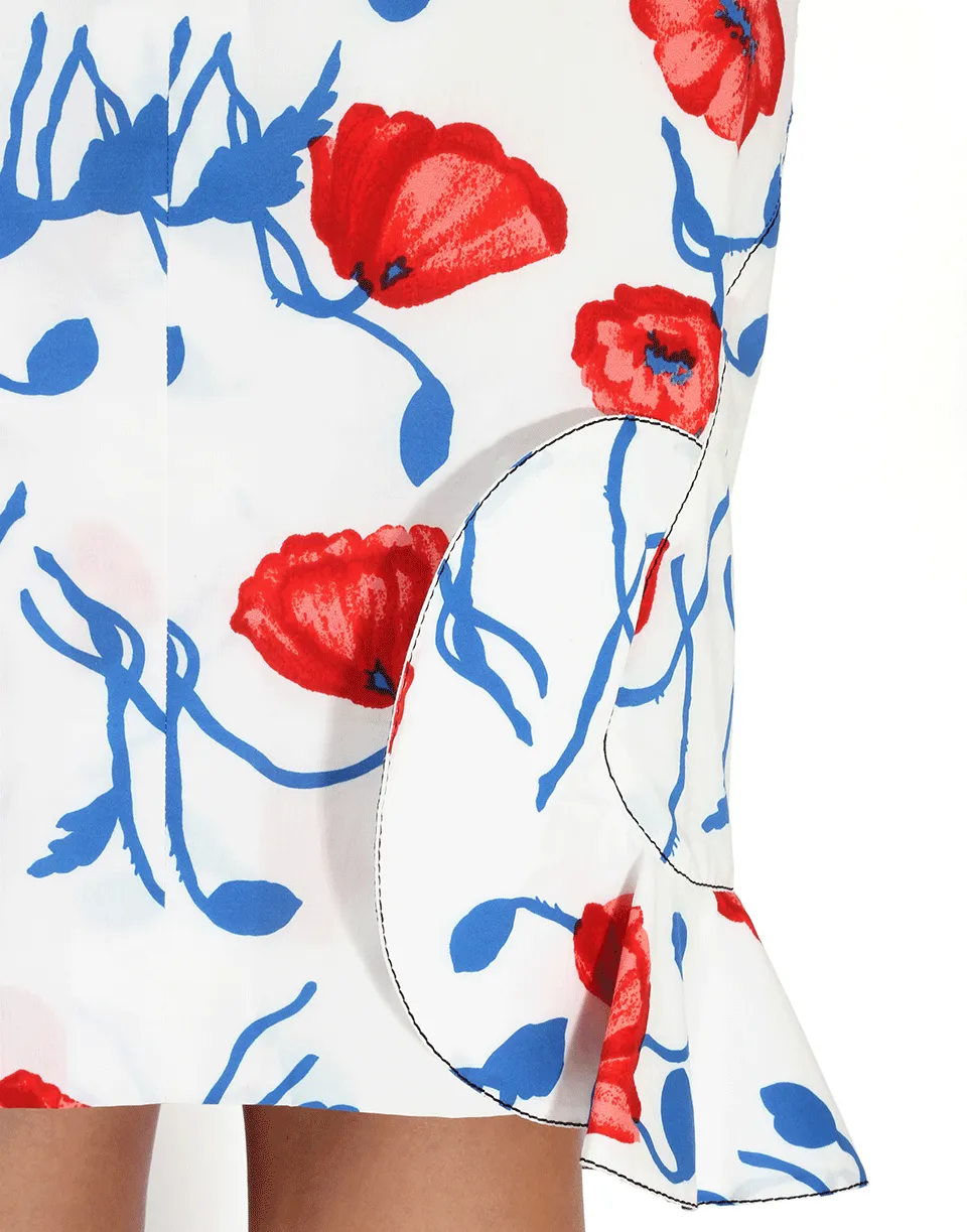 Tossed Poppies Skirt