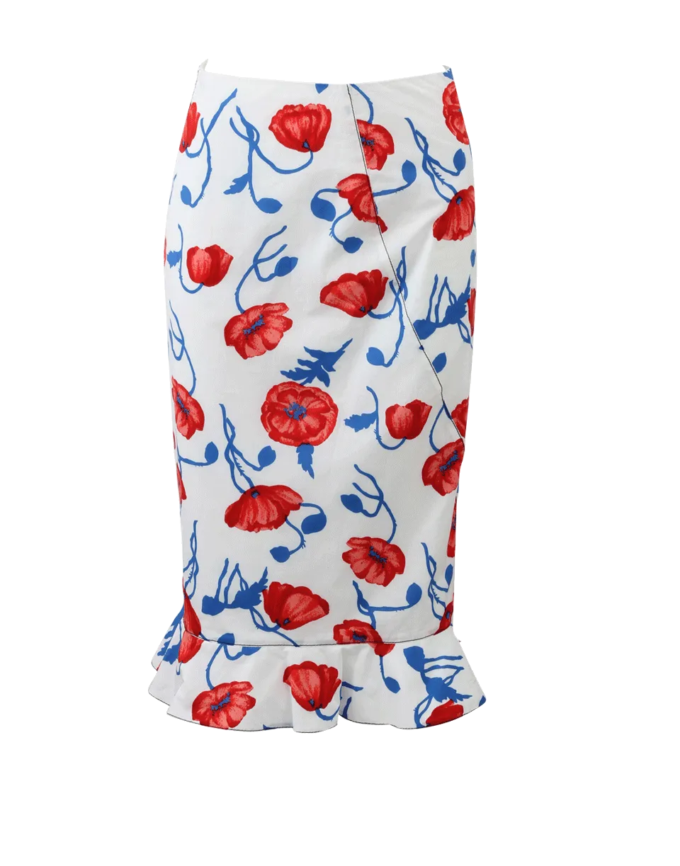 Tossed Poppies Skirt