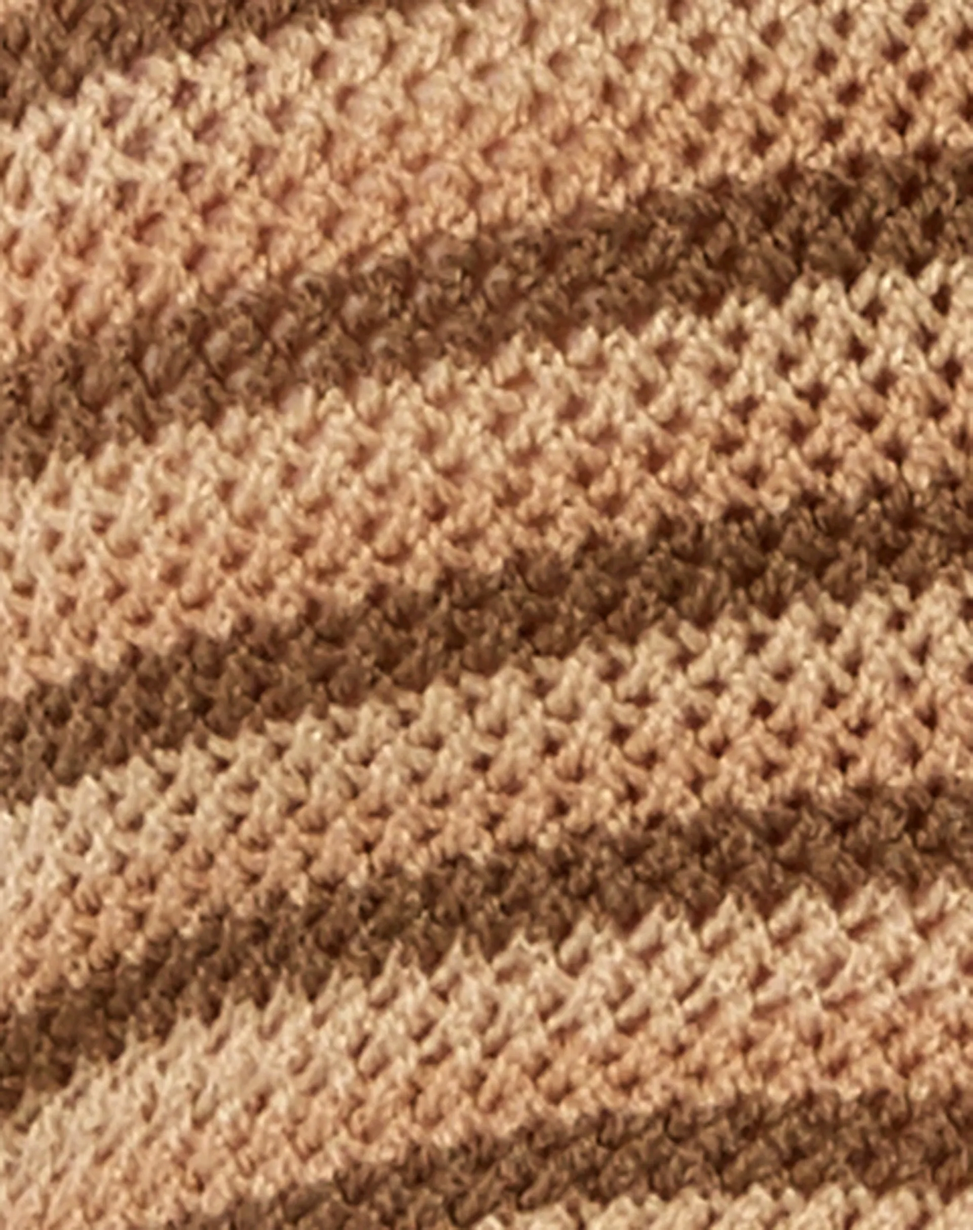 Trina Crop Top in Crochet Mini Stripe Khaki