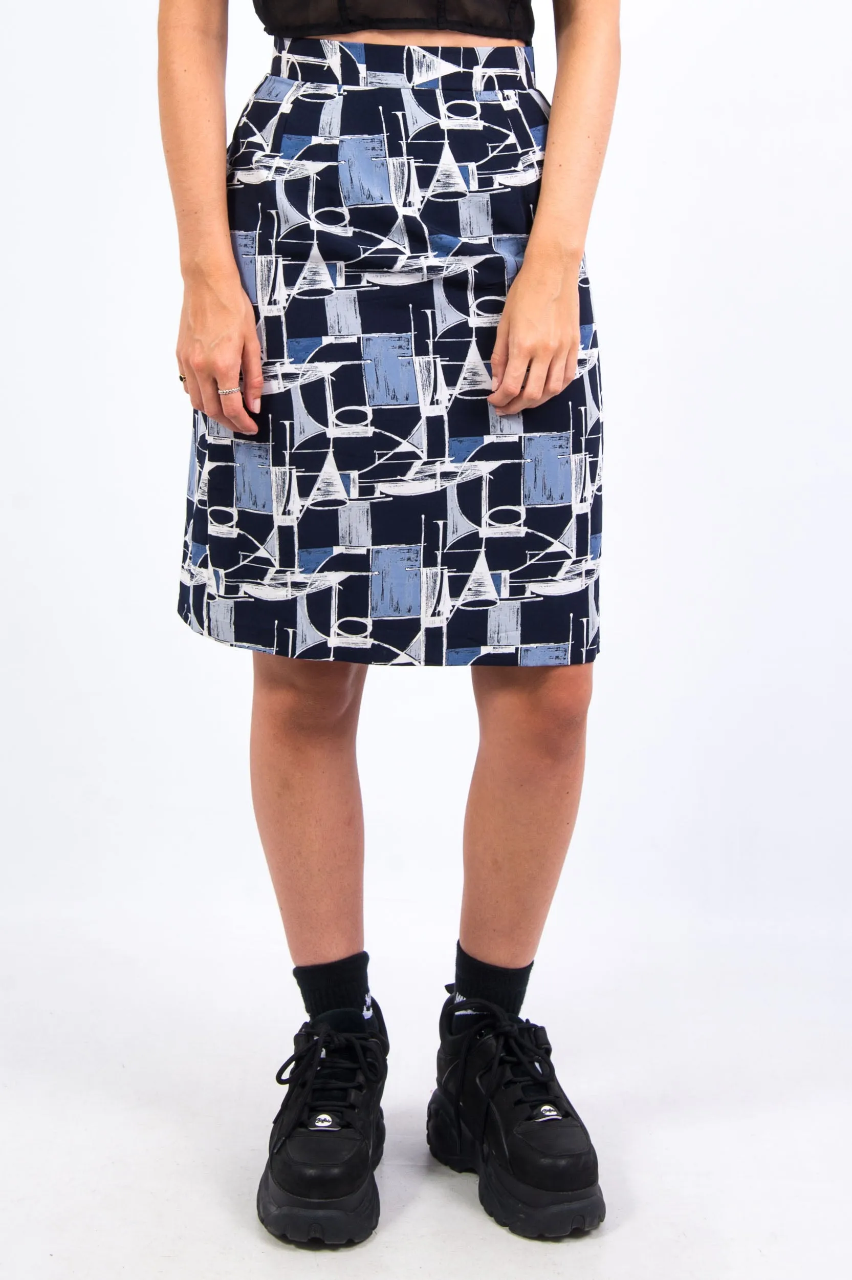 Vintage 90's Abstract Pencil Skirt