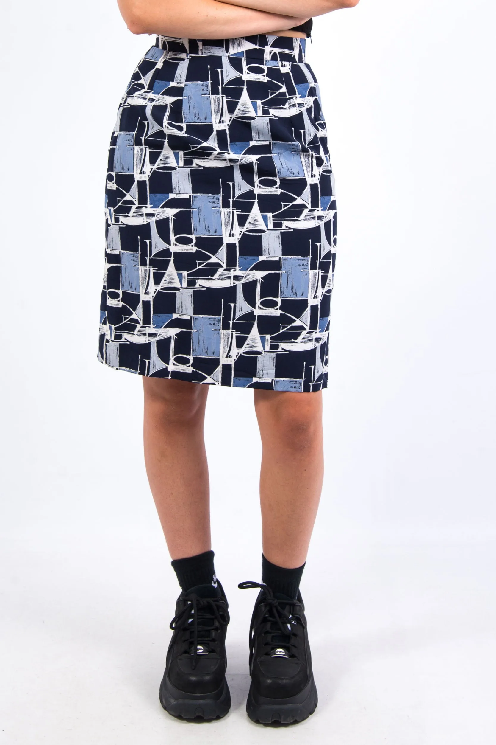 Vintage 90's Abstract Pencil Skirt