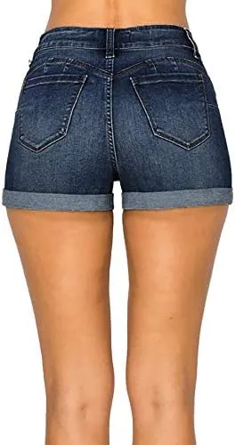 Wax Jean Butt I Love You Repreve High Waisted Sustainable Denim Shorts