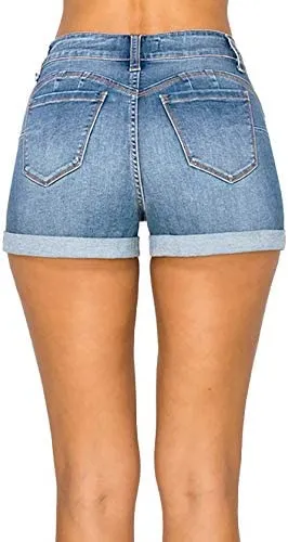 Wax Jean Butt I Love You Repreve High Waisted Sustainable Denim Shorts