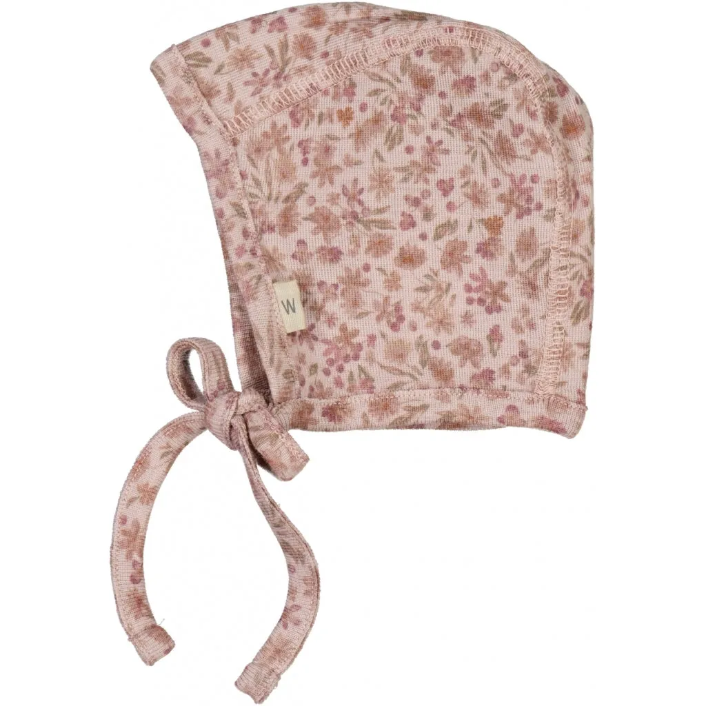 Wool Scarf & Cap Billie - powder flowers